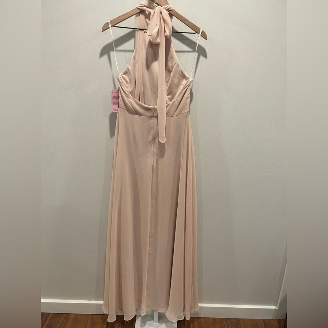 After Six High Neck Halter Backless Maxi Dress Size 8