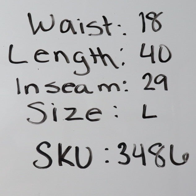 American Giant Black Pull On Straight Leg Pants Women's Size L Made in USA