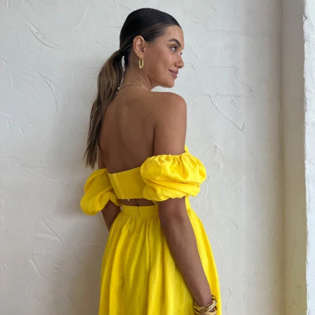 Rumer Delphine Linen Crop Top Size XXS