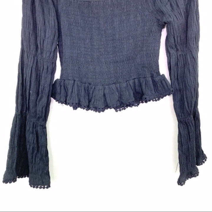 Lost and Wander Aria Long Sleeve Top Black Size S