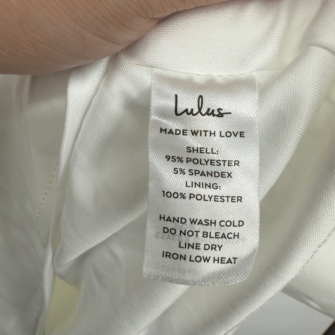 Lulus Blissfully Beaming White Sleeveless Bow Mini Dress Size XL