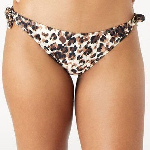 Accessorize Bikini Bottom Leopard Print Multi Tie Side Size 2