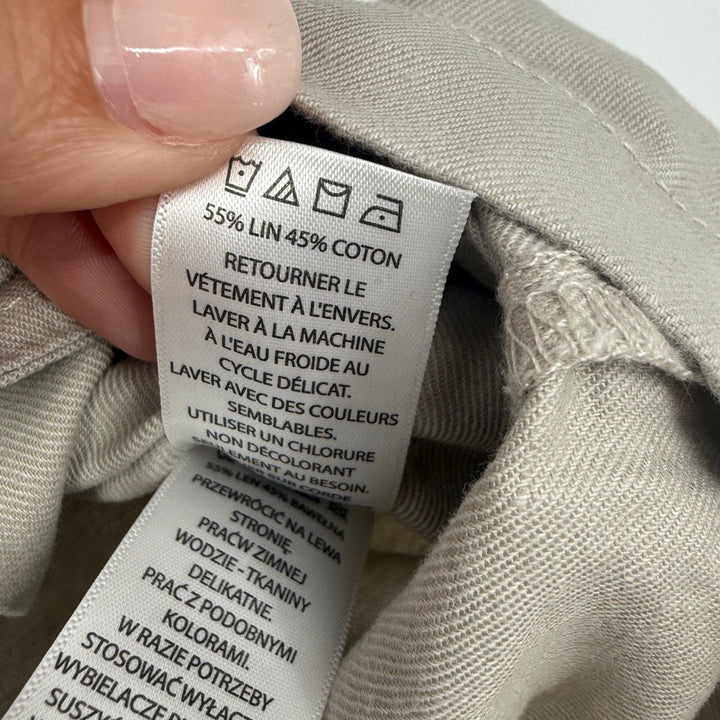 Nicole Miller New York Womens Beige Paper Bag Waist Belted Shorts M Medium