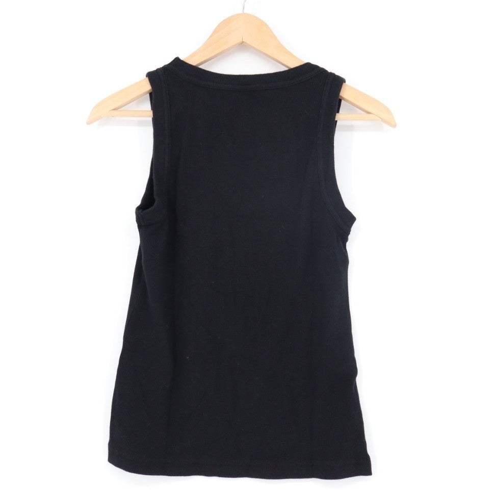 American Giant Black Ribbed Tank Top Size M Made in USA