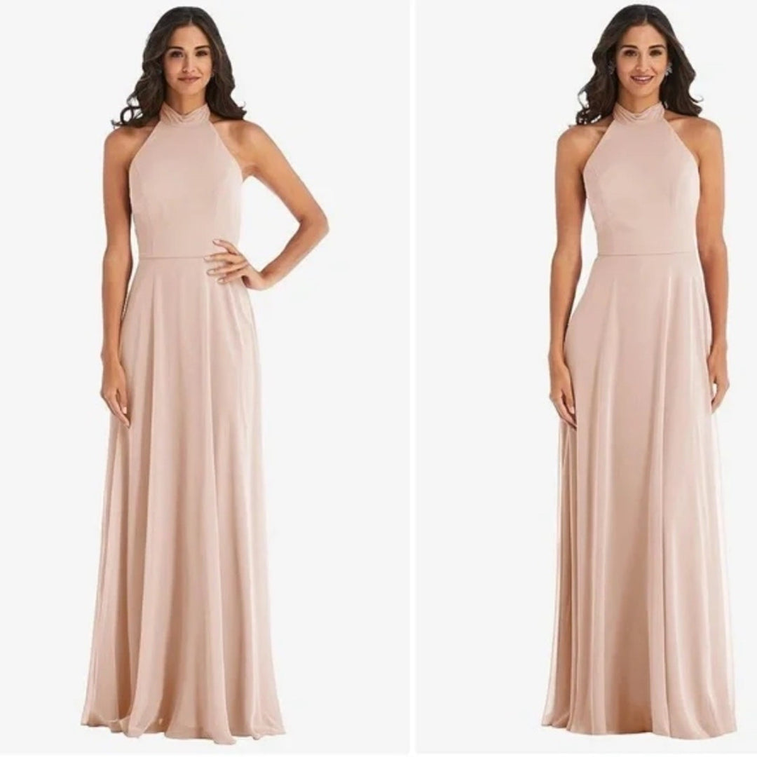 After Six High Neck Halter Backless Maxi Dress Size 8