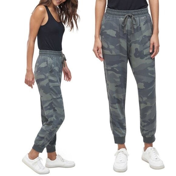 Splendid Camo Print Drawstring Jogger Pants Casual Comfy Athleisure Size XS