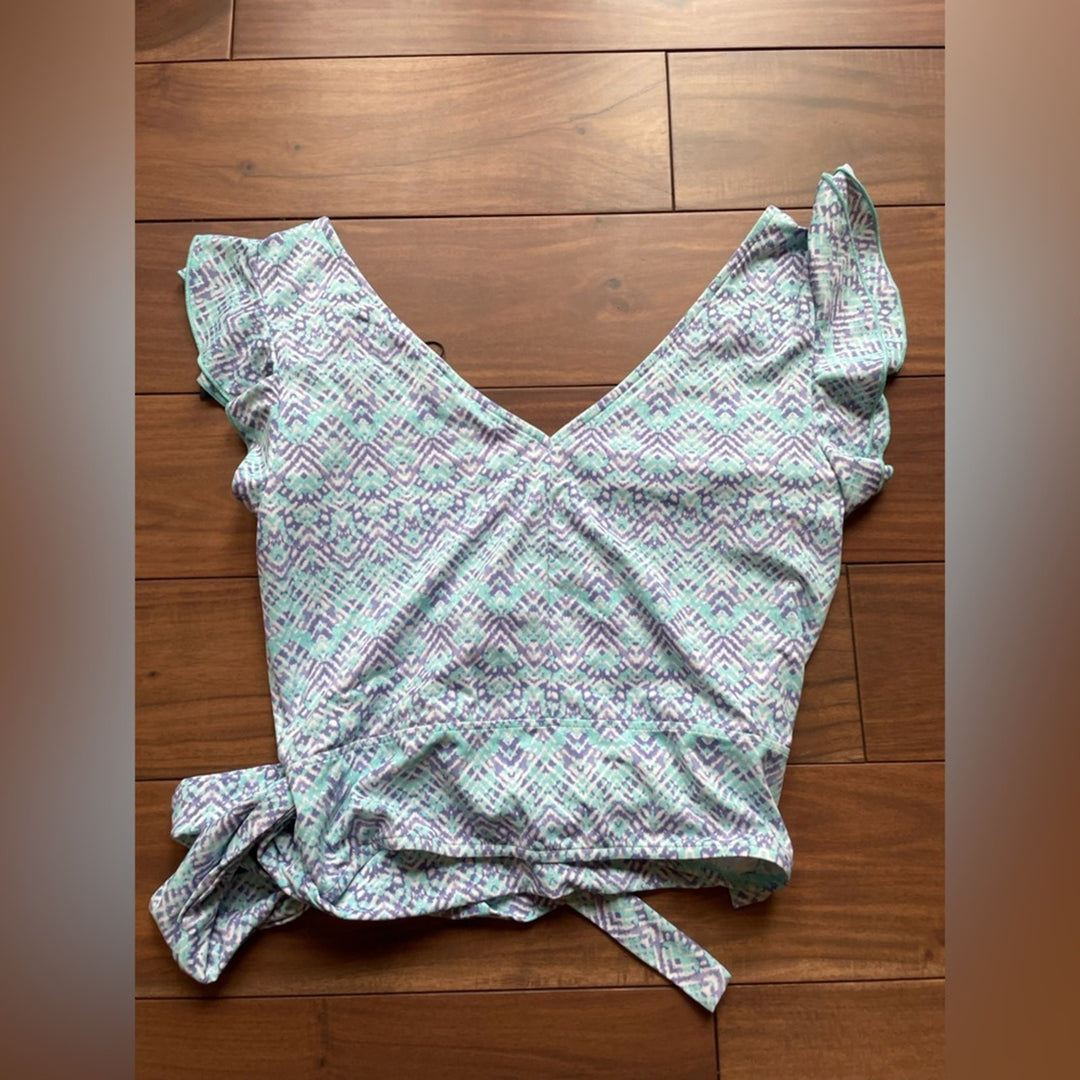 Cabana Life Crop Top With Tie Size M