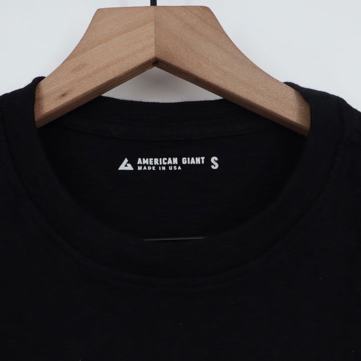 American Giant Classic Crew Neck T Shirt Black Size S Made in USA Cotton
