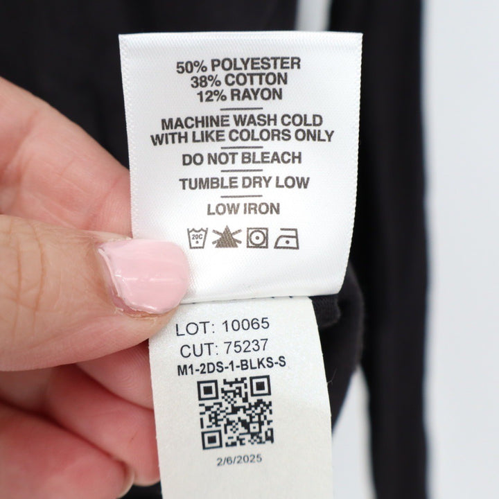 American Giant Womens Black Full Zip Hoodie Sweatshirt Made in USA Size S