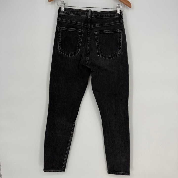 Everlane High Rise Authentic Stretch Black Wash Denim Jeans Size 28