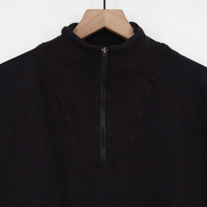 American Giant Black Long Sleeve Quarter Zip Sweatshirt Dress Size L