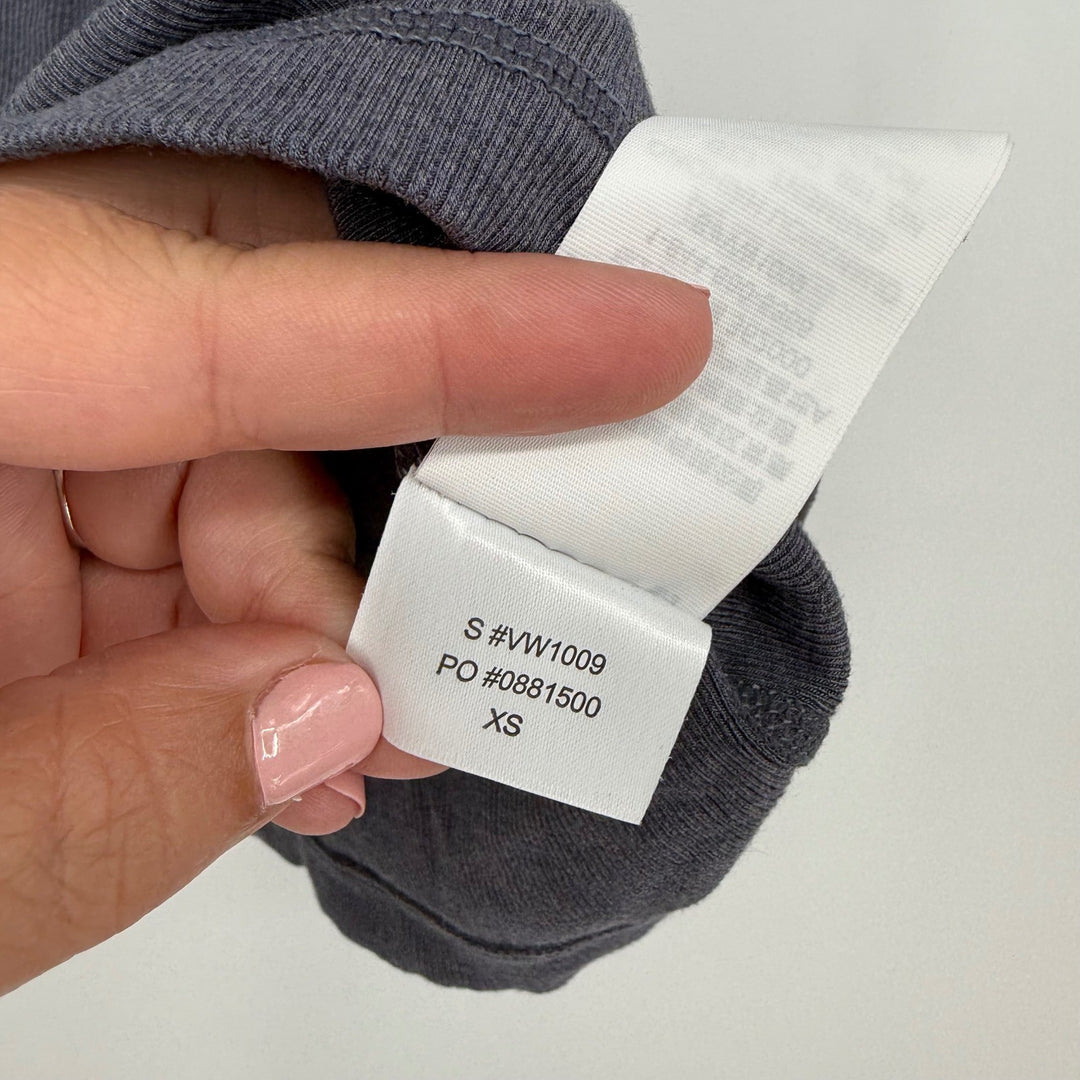 Vuori Ribbed Racerback Tank Top Charcoal Grey XS Modal Blend Athleisure