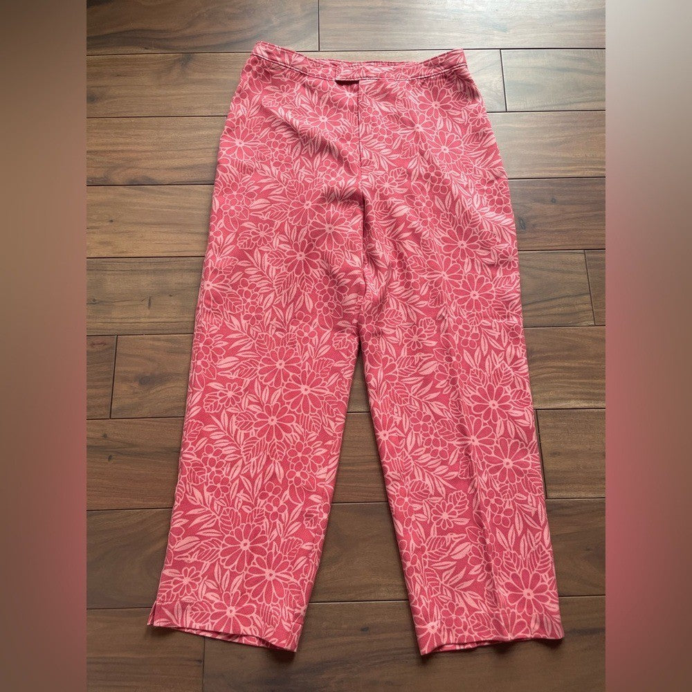 Tommy Bahama 100% Silk Floral Pants Size 4