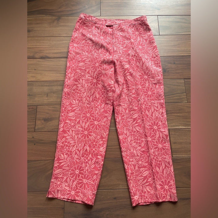 Tommy Bahama 100% Silk Floral Pants Size 4