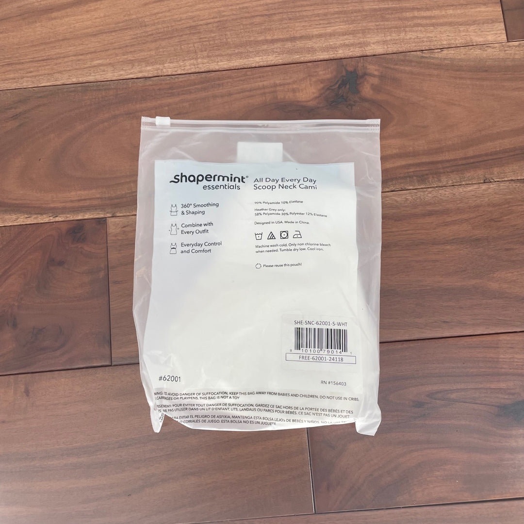 Shapermint Essentials All Day Every Day Scoop Neck Cami White S P