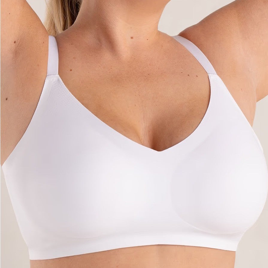 Shapermint Essentials White Full Coverage Seamless Comfort Wireless Bra XL