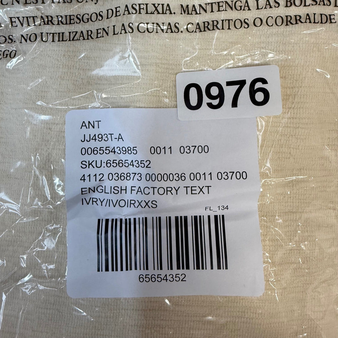 Maeve by Anthropologie Textured Puff Sleeve Top Ivory XXS