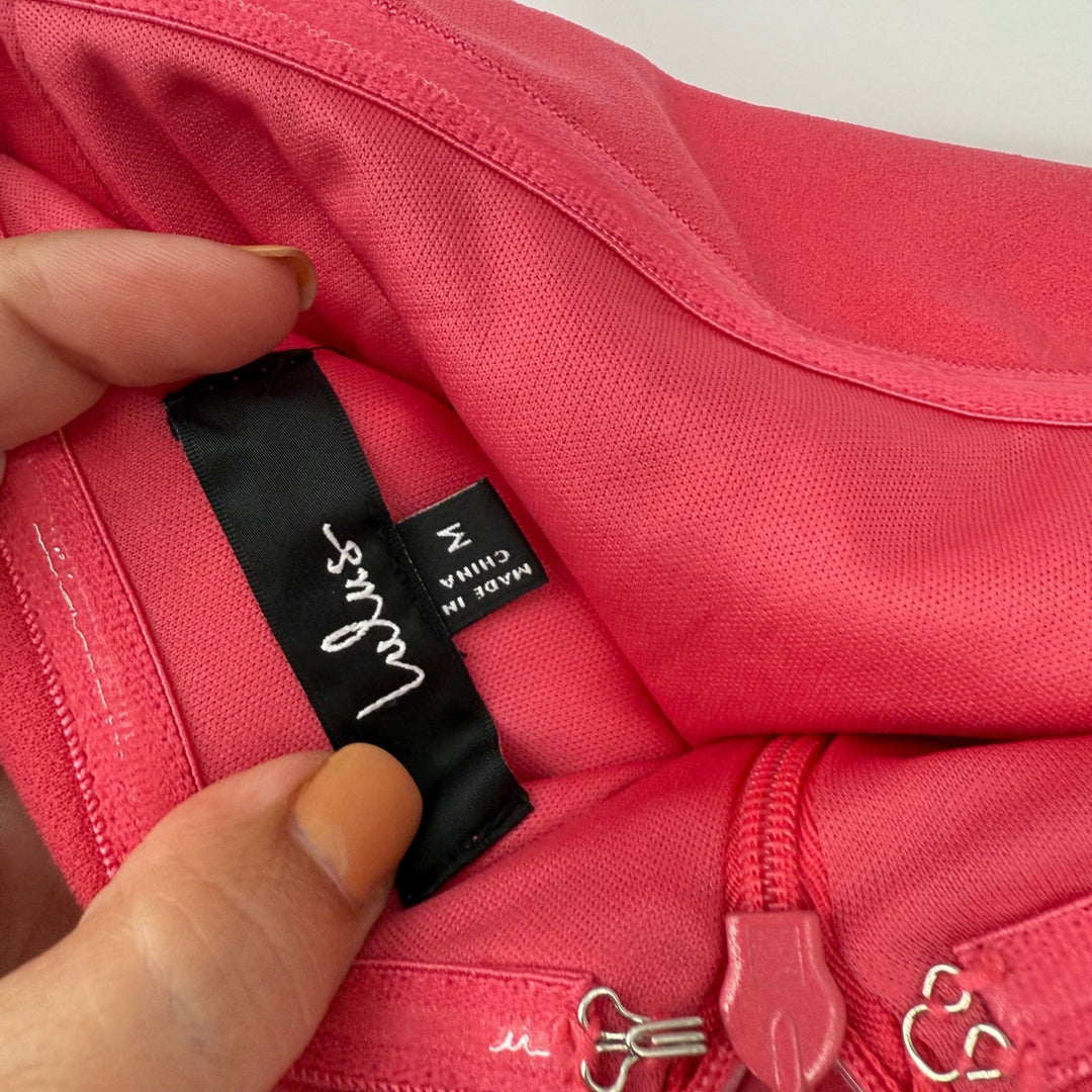 Lulus Classy Consideration Coral Pink Strapless Maxi Dress Size M