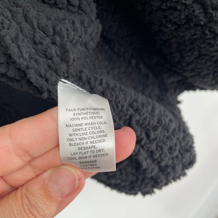 Caslon Black Faux Fur Suede Moto Jacket XS