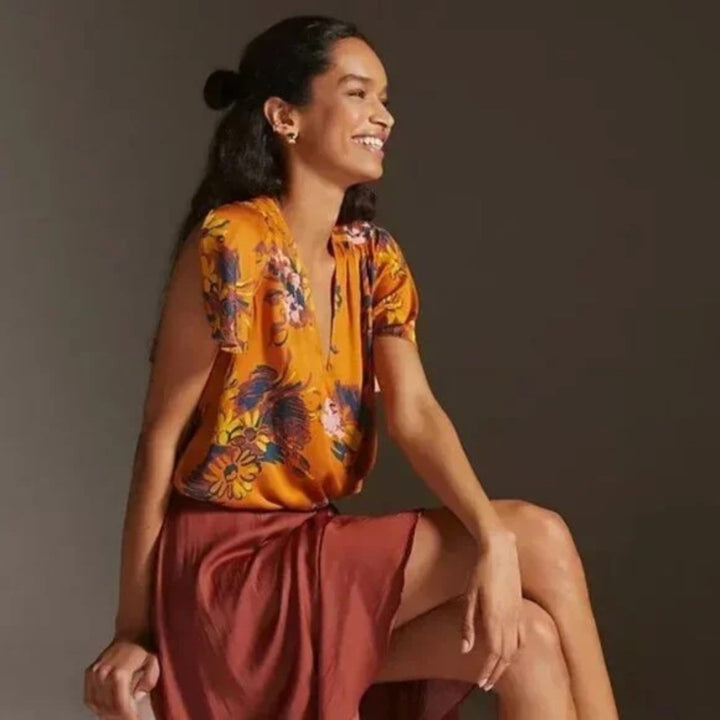 Anthropologie Tiny Venus Knit Wrap Top Size S