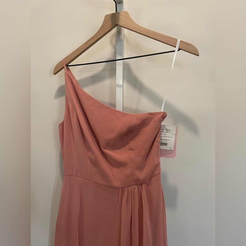 After Six One-Shoulder Chiffon Maxi Dress Size 2