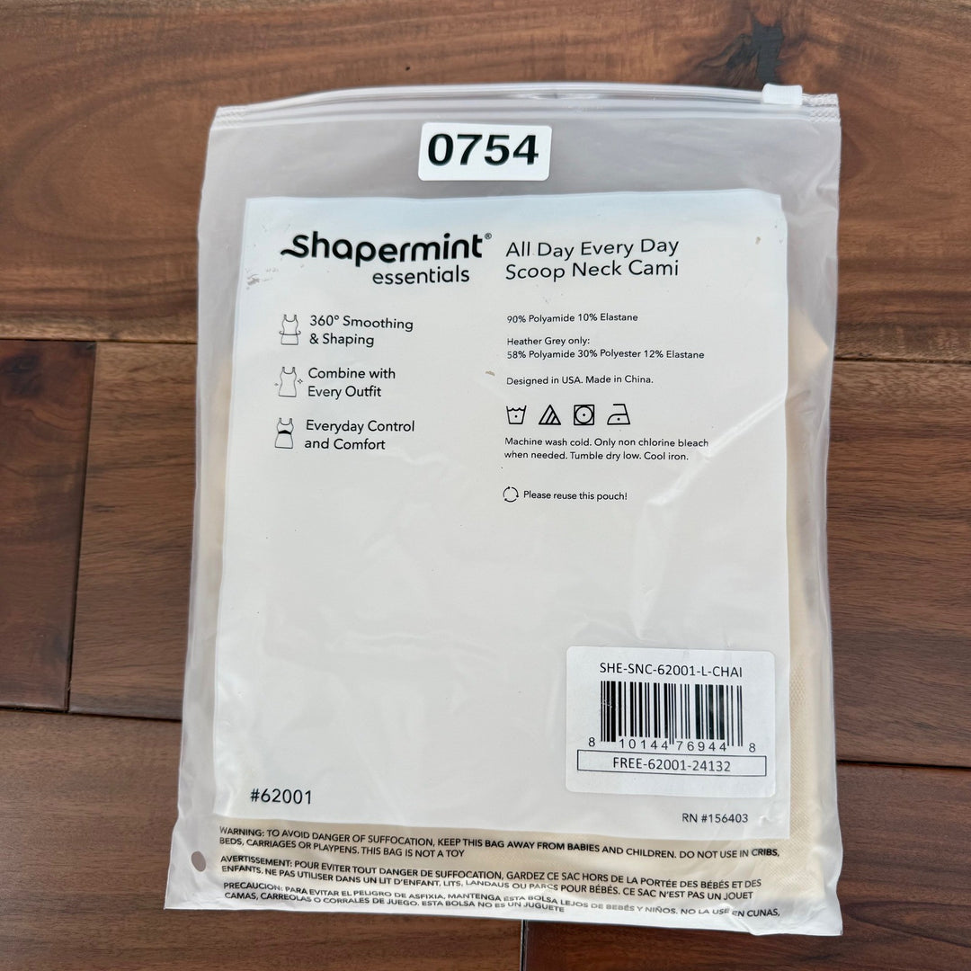 Shapermint Essentials All Day Every Day Scoop Neck Cami Beige Smoothing Shaping
