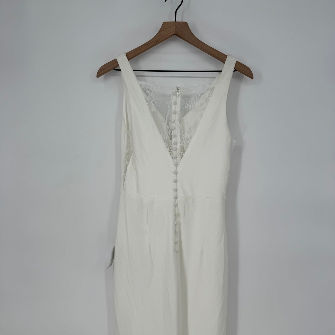 Lulus Long-Lasting Love Ivory Lace V-Neck Mermaid Dress Size M