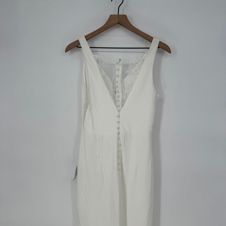 Lulus Long-Lasting Love Ivory Lace V-Neck Mermaid Dress Size M