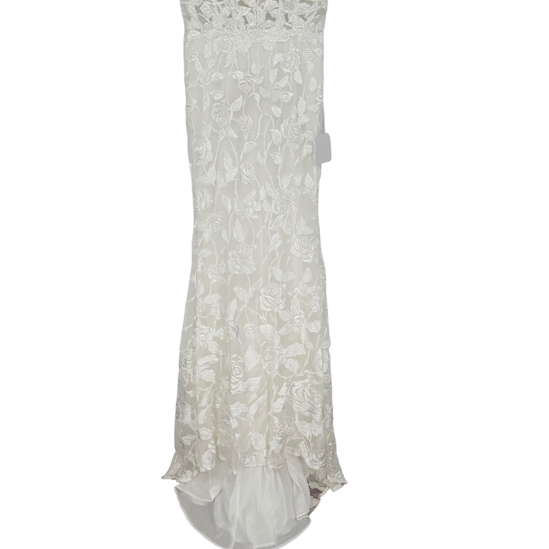 Lulus Precious Romance White Embroidered Off-The-Shoulder Maxi Dress Size 4