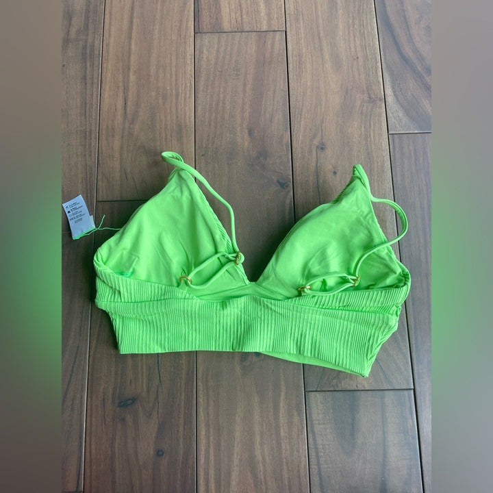 L space Pointelle Rib Winnie Bikini Top Size L