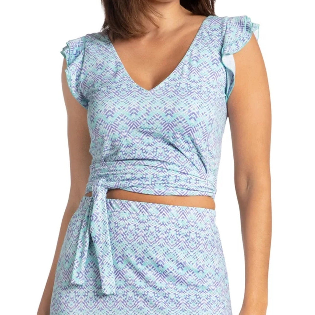 Cabana Life Crop Top With Tie Size M