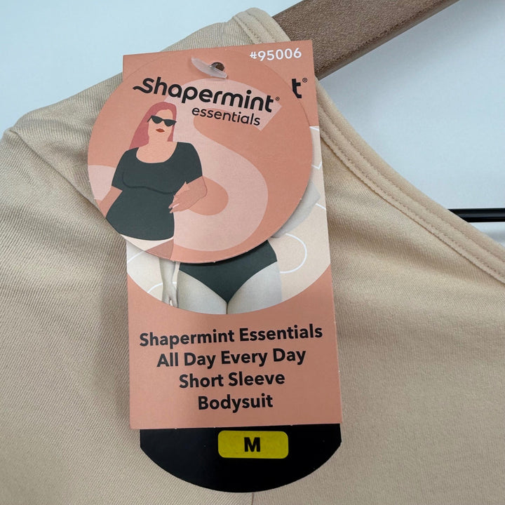 Shapermint Essentials Short-Sleeve Bodysuit Size M