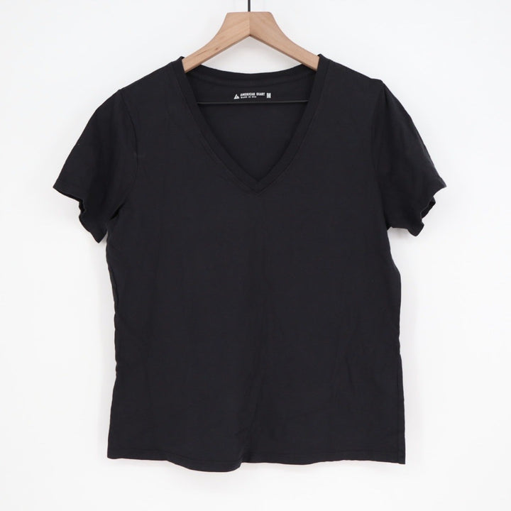 American Giant Classic V Neck T Shirt Black Made in USA Size M