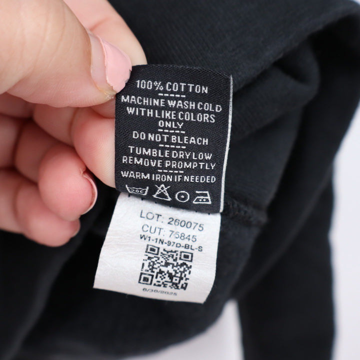 American Giant Full Zip Hoodie Black Cotton Sweatshirt Fleece Lined Size S