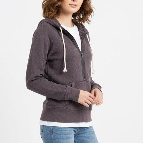 American Eagle Outfitters Charcoal Gray Quarter Zip Hoodie Sweatshirt Size SP