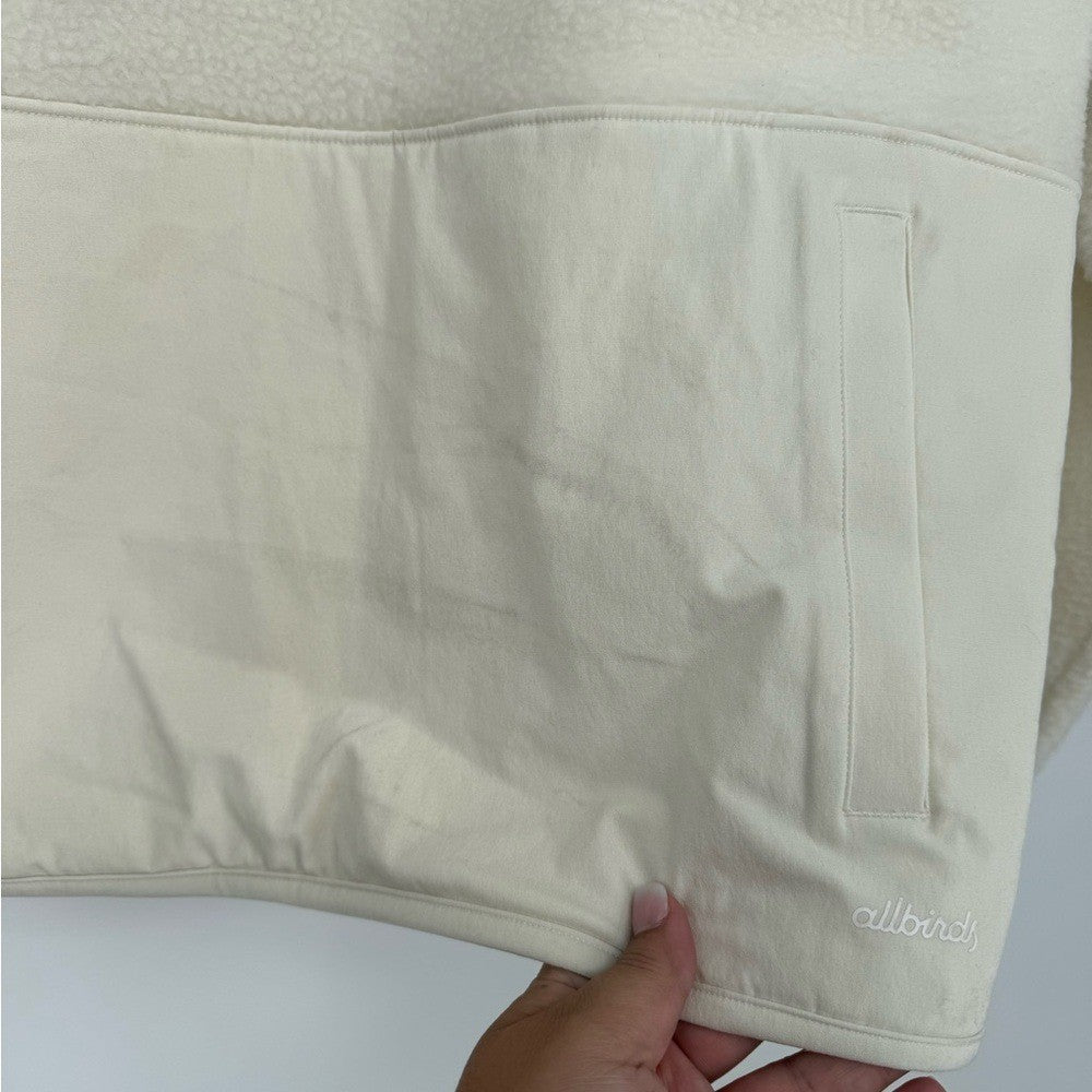 Allbirds Women's Fluff Fleece Pullover Natural White Size S