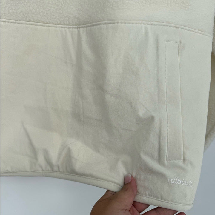 Allbirds Women's Fluff Fleece Pullover Natural White Size S