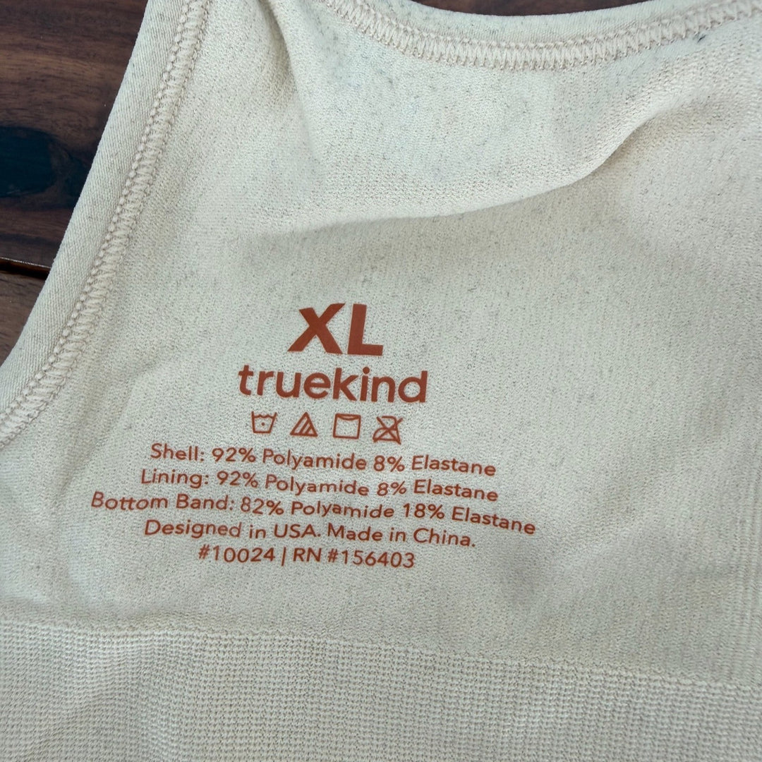 Truekind Everyday Comfort Straps Wireless Shaping Bra XL Chai