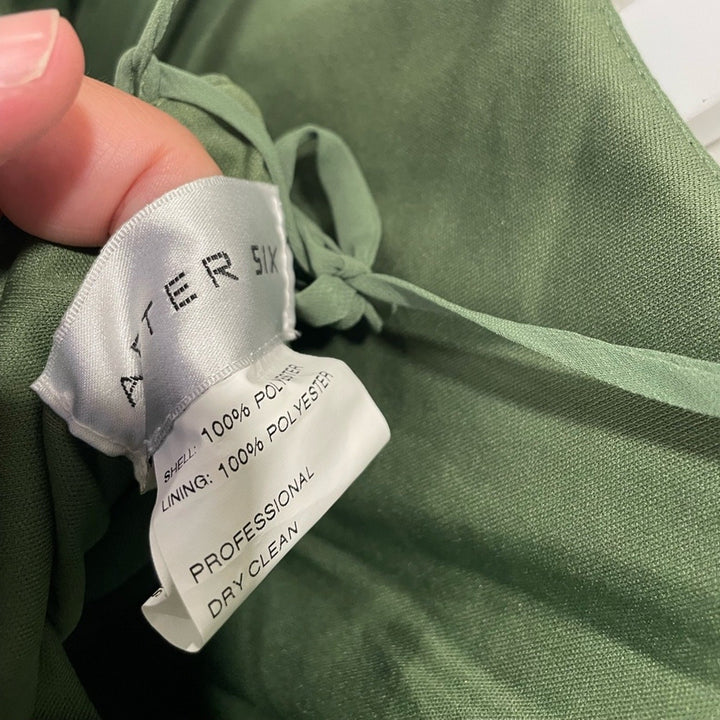 After Six Scoop Neck Convertible Tie Strap Maxi Dress With Front Slit Size 14