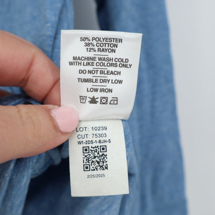 American Giant Womens Blue Heather Zip Up Hoodie Sweatshirt Size S Made in USA