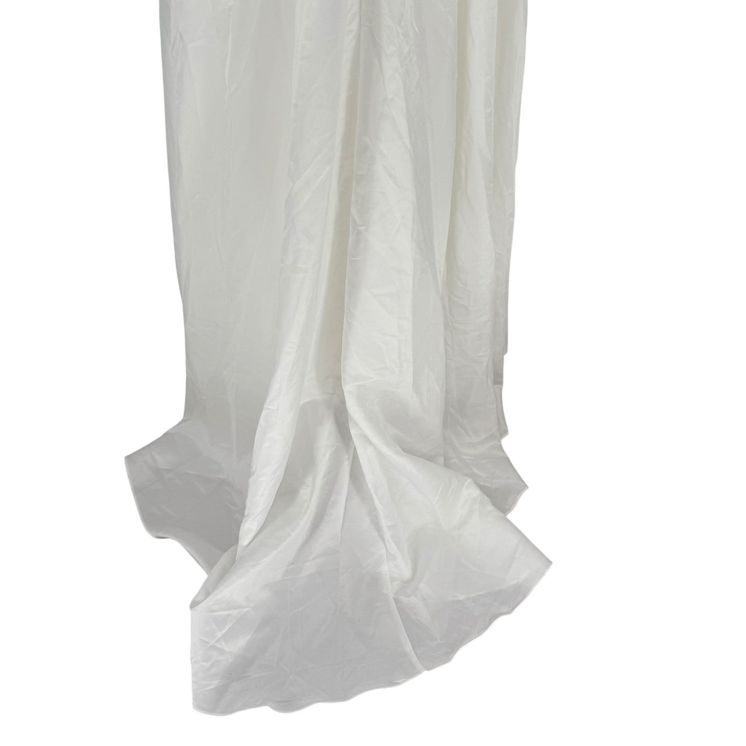 Lulus Lifetime of Love White Satin Strapless A-Line Gown Size 6