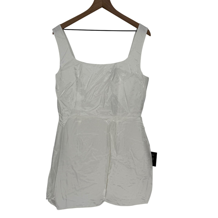 Lulus Gorgeous Aesthetic Ivory Taffeta Sleeveless Mini Dress Size XL