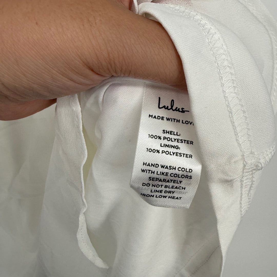 Lulus Terrifically Trendy White Tiered Ruffled Mini Dress Size XS