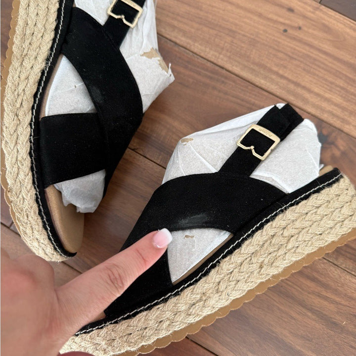 Dr. Scholl's Ember Espadrille Wedge Sandal Size 8