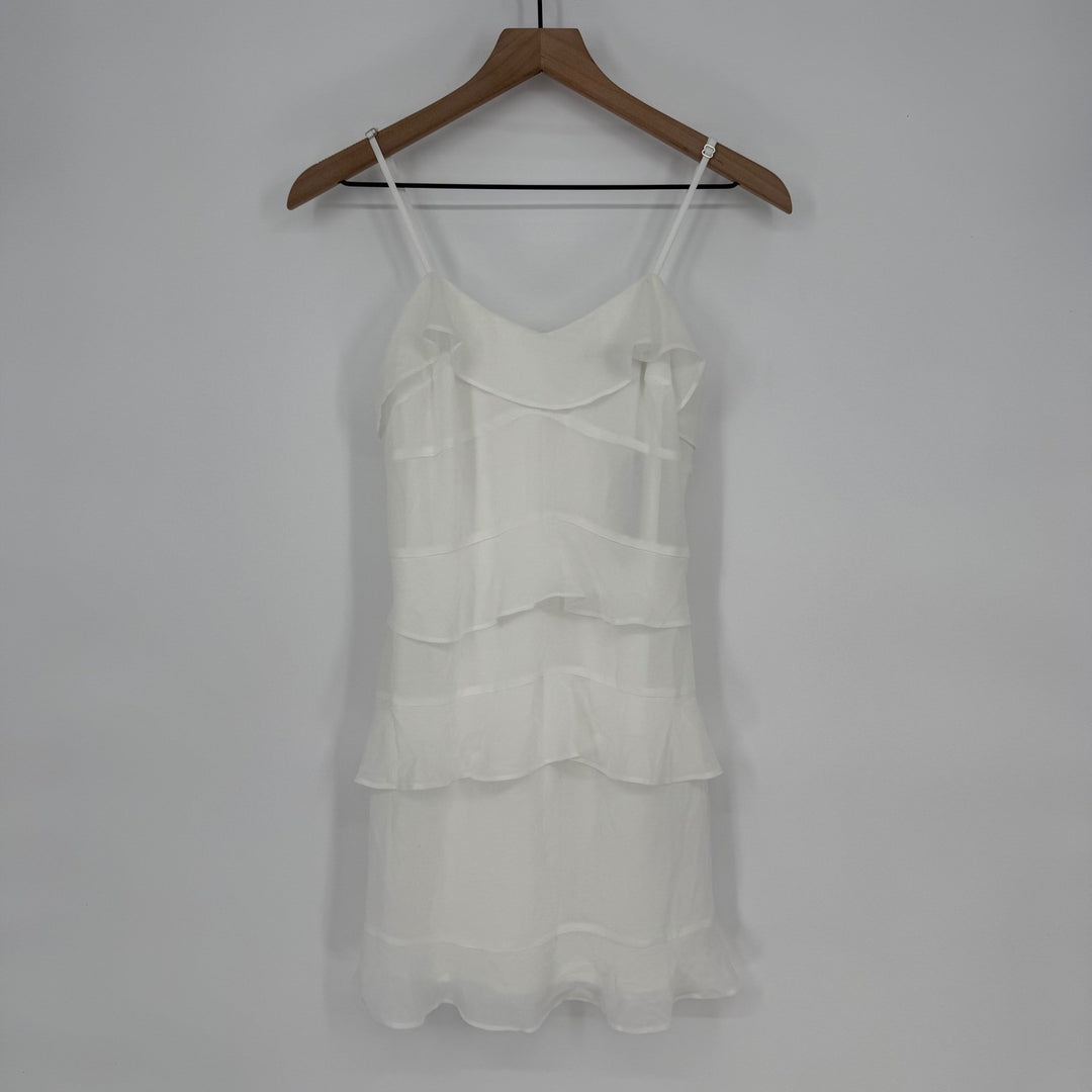 Lulus Terrifically Trendy White Tiered Ruffled Mini Dress Size XS
