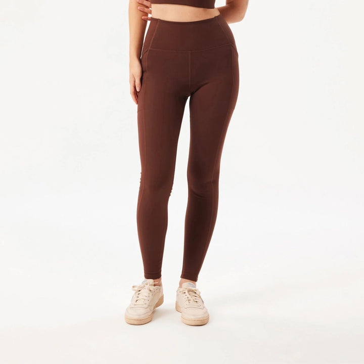 Girlfriend Collective 4008 Brown Recycled Polyester Spandex Leggings Size XS