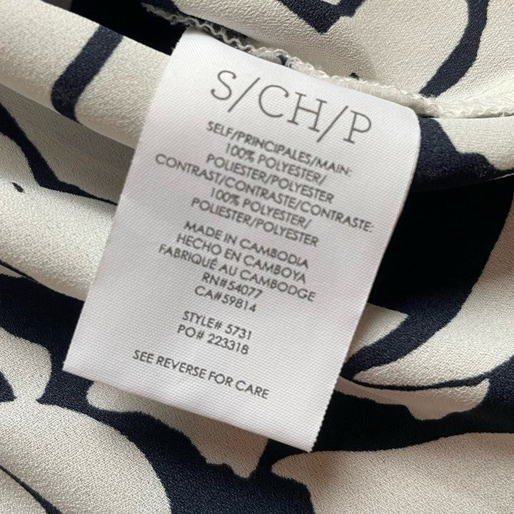 Cabi Floral Shoulder Tie Sleeveless Blouse Size S