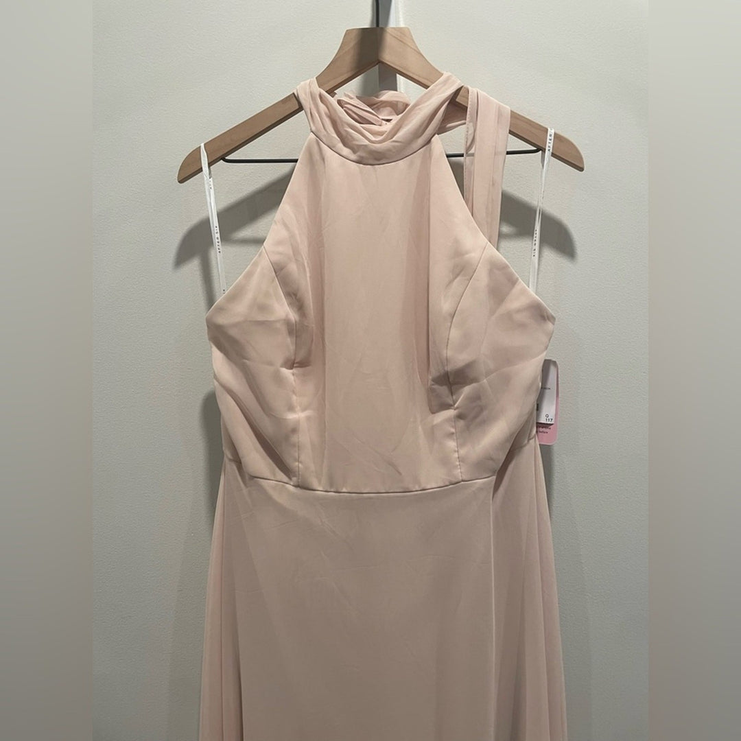 After Six High Neck Halter Backless Maxi Dress Size 16