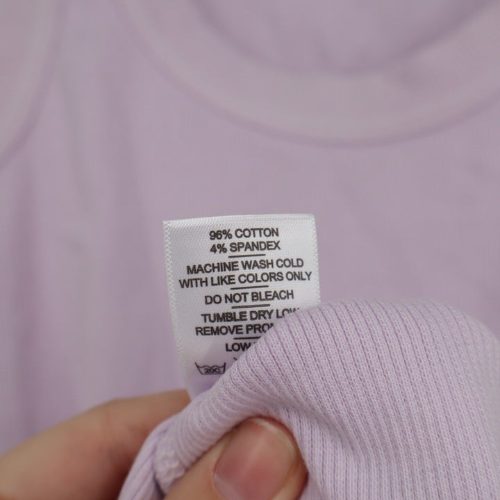 American Giant Ribbed Tank Top Lilac Purple Racerback Women's XS Made in USA
