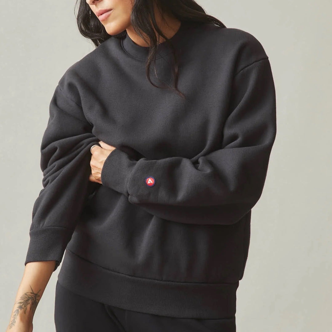 American Giant Crewneck Sweatshirt Black XS Made in USA Basic Essential